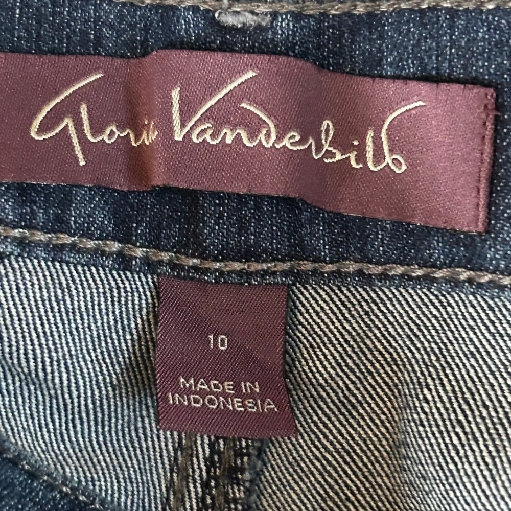 Gloria Vanderbilt Amanda Classic Fit Tapered Jeans Dark Wash Blue 10 Long NEW - Picture 12 of 15
